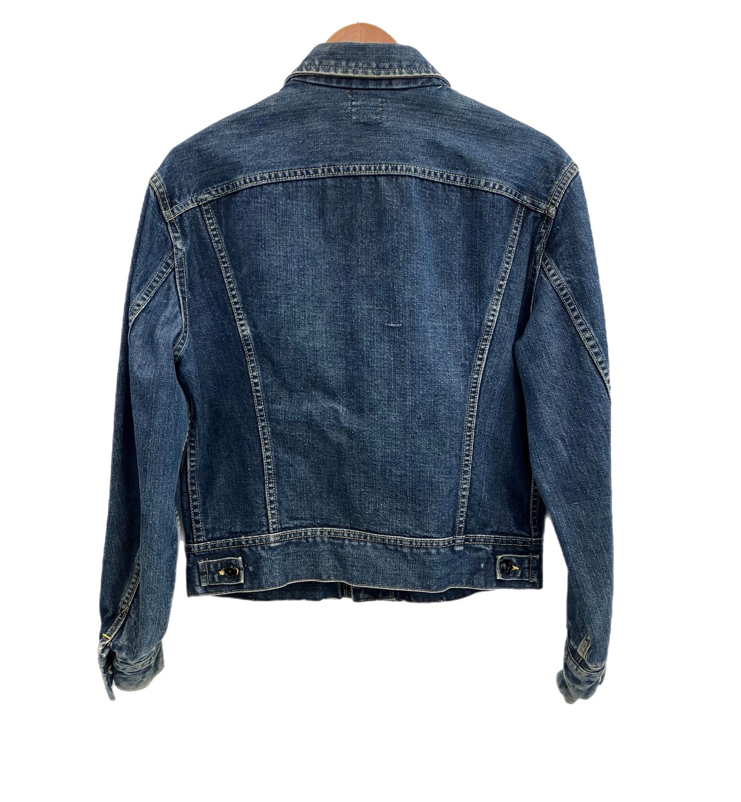 希少 60's〜 Lee リー 101-J デニムジャケット 四角黒タグ 濃紺 美品 希少 Lee 101j デニムジャケット 60's 四角黒タグ 44