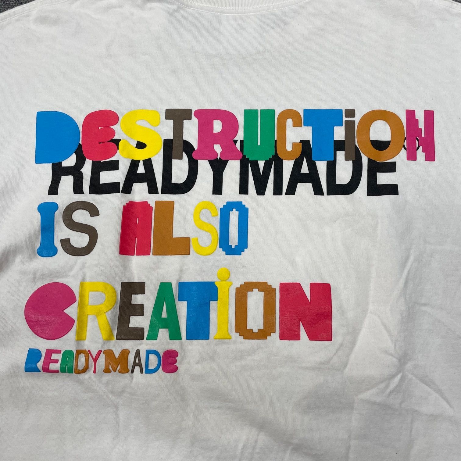 READYMADE 21SS COLLAPSED FACE T-SHIRT RE-CO-WH-00-00-143