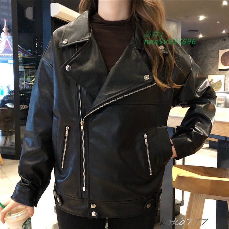 【美品】ビジュー　シングルライダース　ノーカラー　レザージャケット　本革　S 楽天市場】楽天スーパーSALE 10％OFF シングルライダース レザー