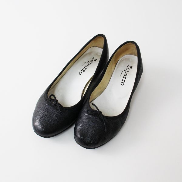 レペット カミーユ 22.5cm バレーシューズ レザー ブラック レペット