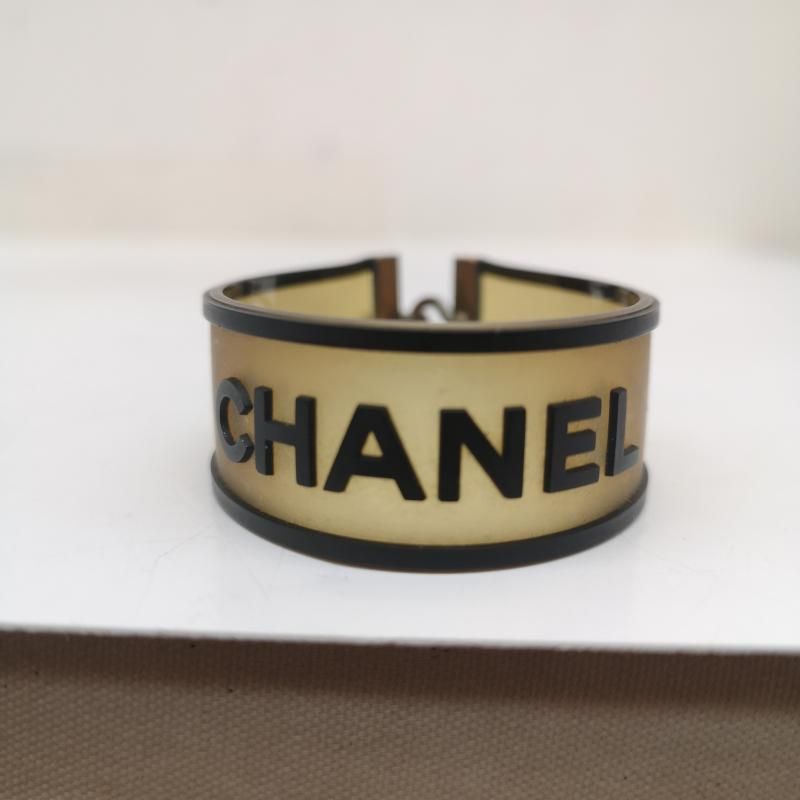 CHANEL シャネル ラバーバングル99年製 ヴィンテージ ブラック