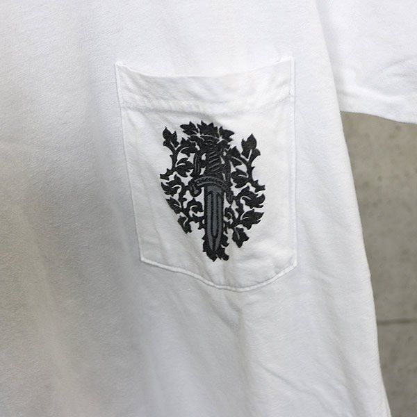 クロムハーツ Tシャツ ヴァインダガー 白×黒 CHROME HEARTS クロムハーツ ヴァインダガー Tシャツ ロゴ