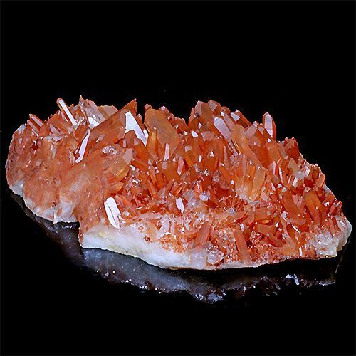 〔D133-1〕コリント産 タンジェリンクォーツ クラスター Tanjerine Quartz ギャランティーカード付 メール便不可