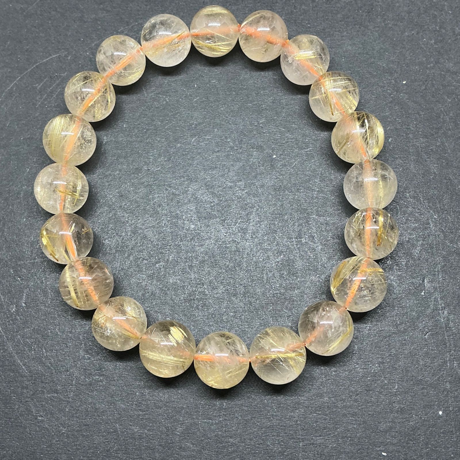 ルチルクォーツ☆ ブラックルチルクォーツ ネックレス 5mm [t354-5895]