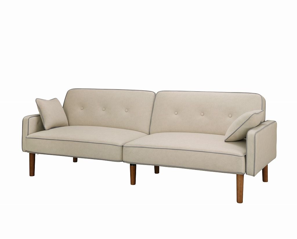 アイリスオーヤマ 3人掛け リクライニング ソファ アイボリー DRSB-3S IRIS OHYAMA