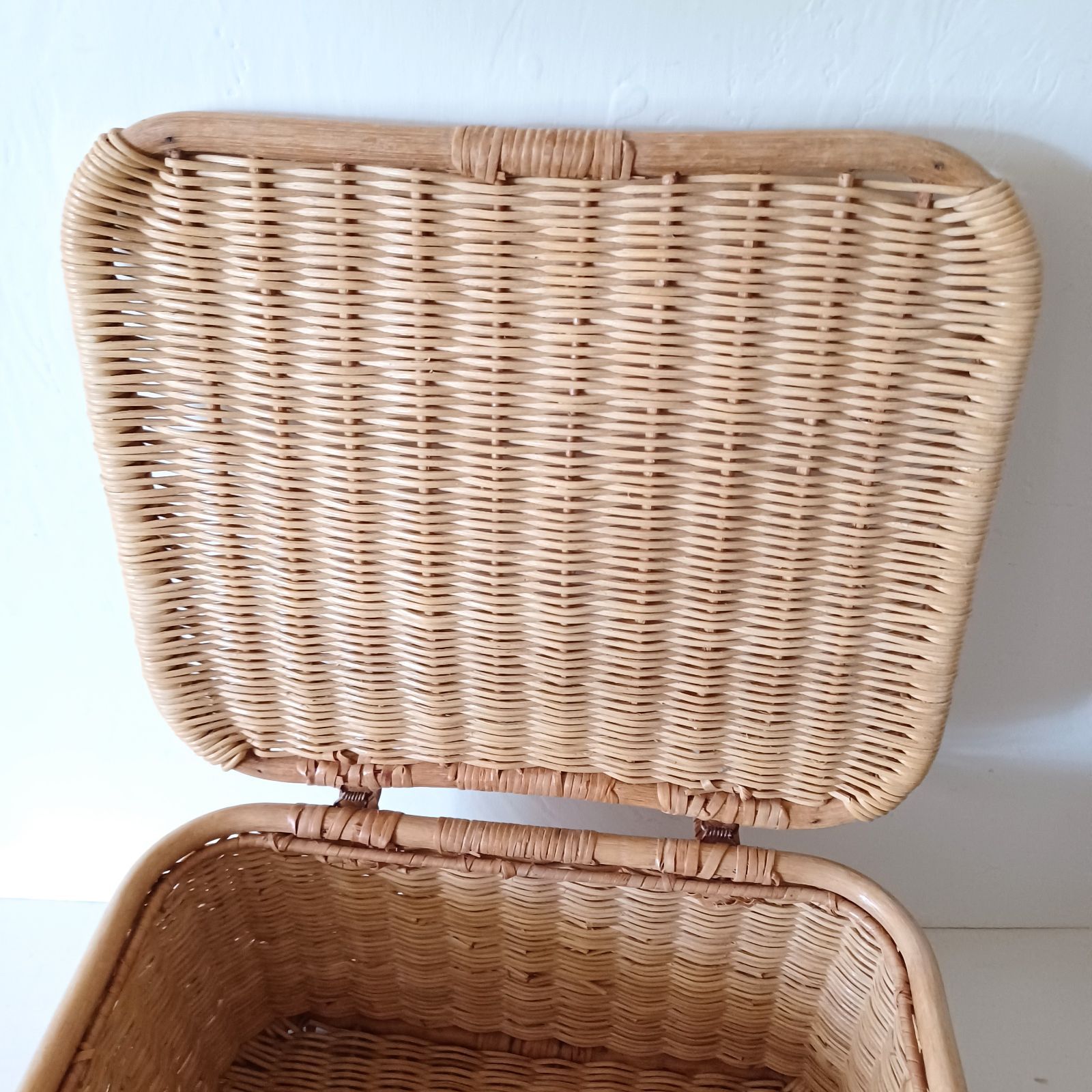 アンティーク バスケット　藤カゴ　古道具 shiturae select カゴ バスケット 収納 ラタン 藤 レトロ 古道具