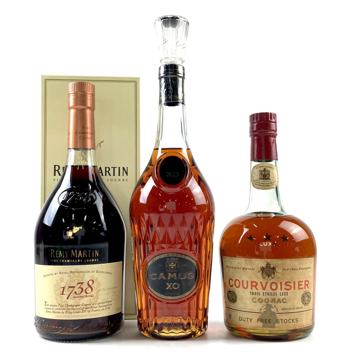 バイセルブランデーセット3本 COURVOISIER REMY MARTIN CAMUS コニャック - www.valentini.ge