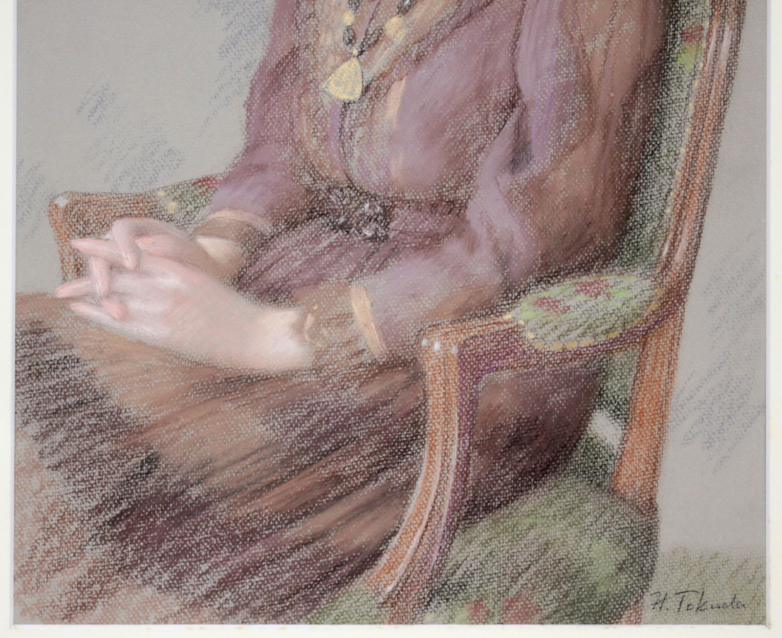 徳田宏行 パステル画『女性像』【真作保証】 絵画 徳田宏行 パステル画『女性像』【真作保証】 絵画 - メルカリ