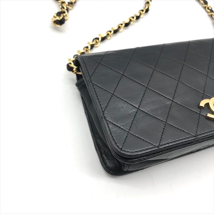 良品 CHANEL シャネル ココマーク マトラッセ ラムスキン プッシュ  