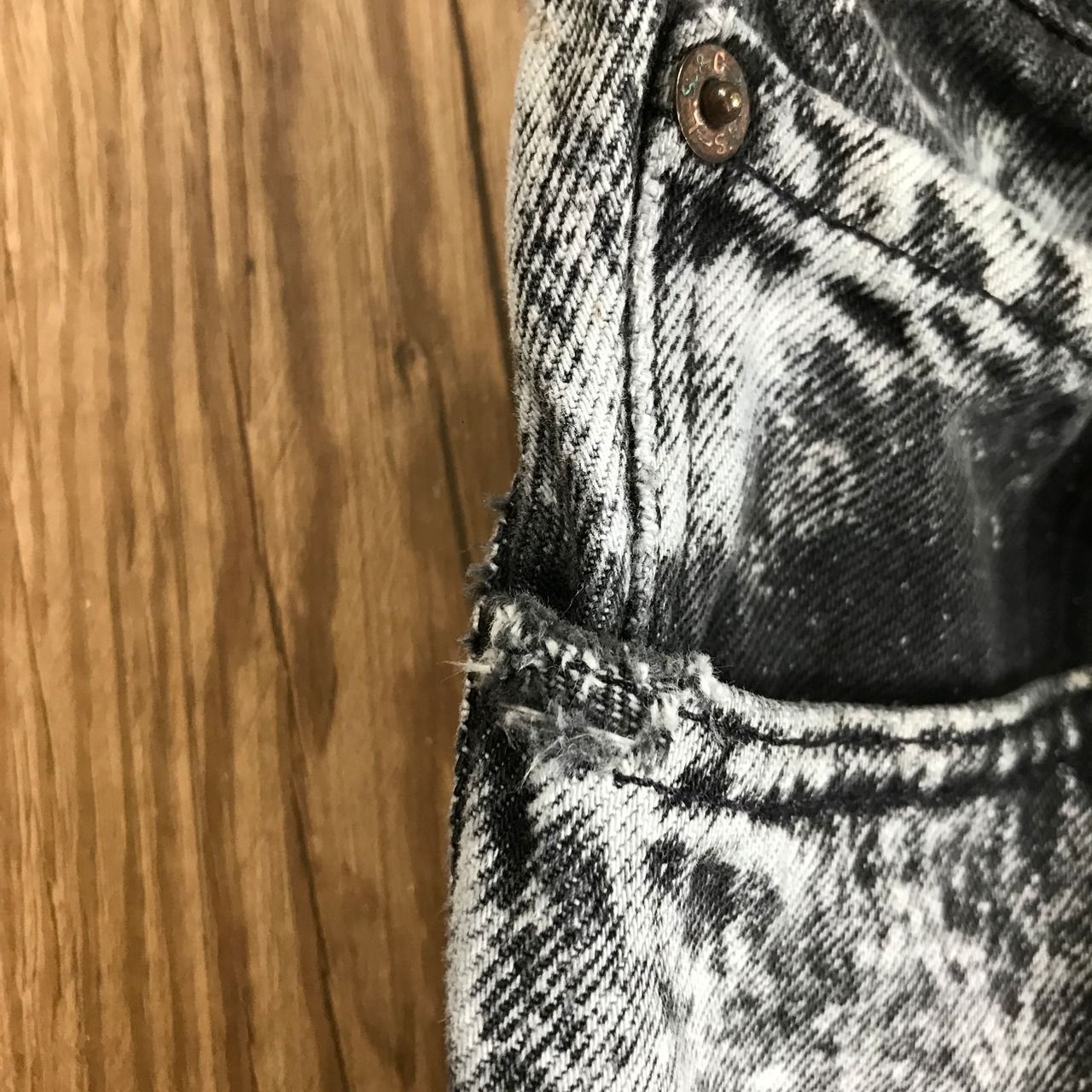 80s USA製 Levi'sリーバイス 501 ケミカルウォッシュ デニム