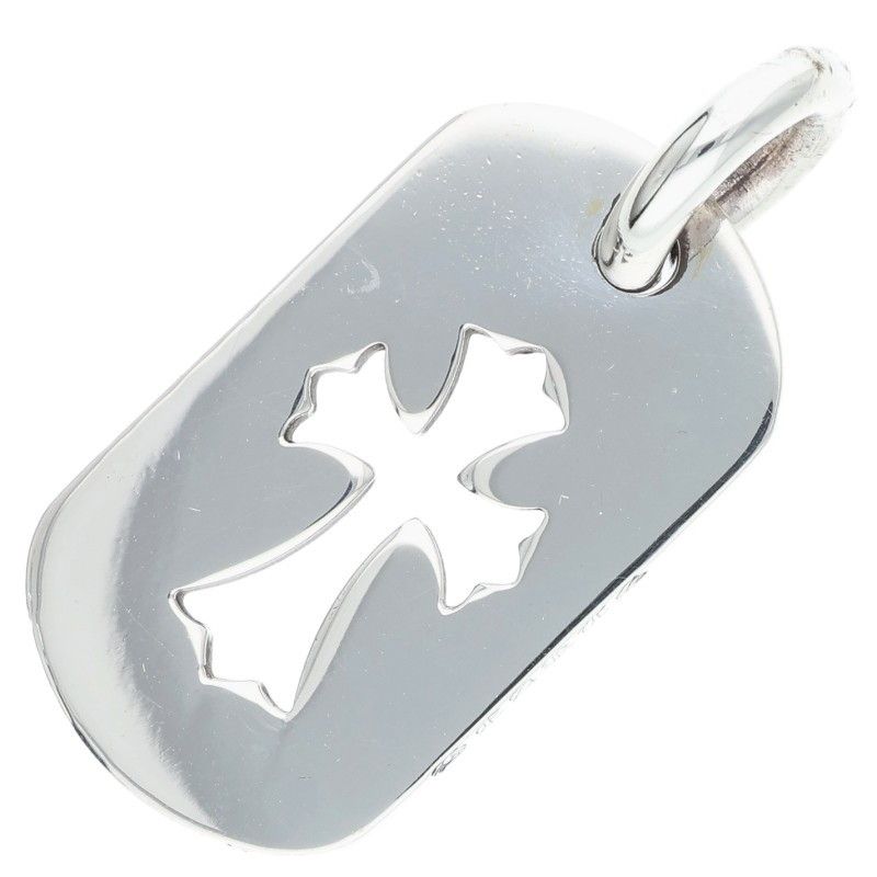 クロムハーツ D TAG SML CO CRS カットアウトクロスドッグタグ スモールドッグタグネックレストップ メンズ