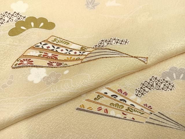 新品　人気の正倉院と葡萄と鳥のエレガントで豪華な総刺繍訪問着高級セット 振袖 着物 正絹 立涌に鳥と花模様 金駒刺繍 トール A766-8