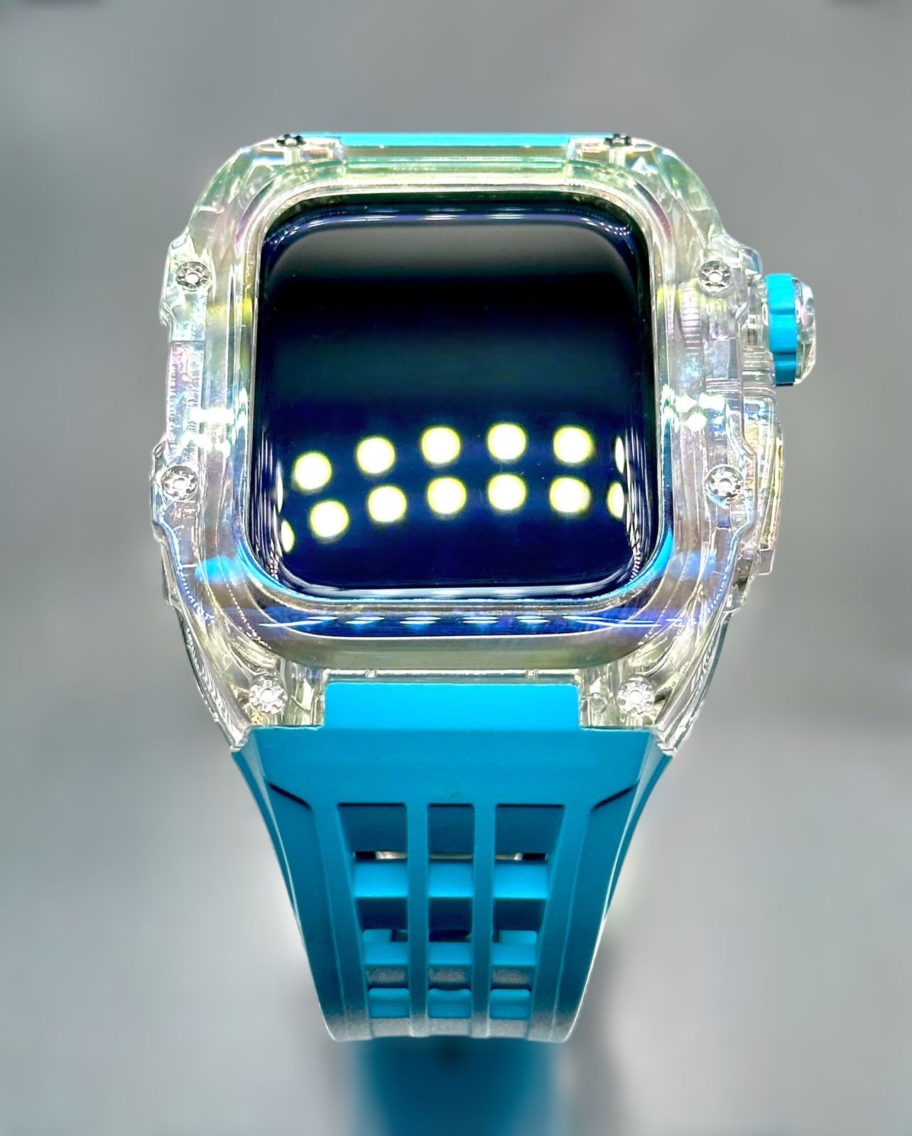 オーロラT☆アップルウォッチバンド ラバーベルト カバー Apple Watch 