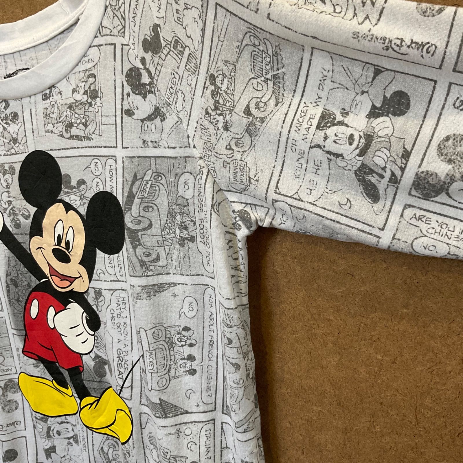 US古着 ミッキーマウス ディズニーDisney コミックイラスト 総柄 US古着 ミッキーマウス ディズニーDisney コミックイラスト 総柄
