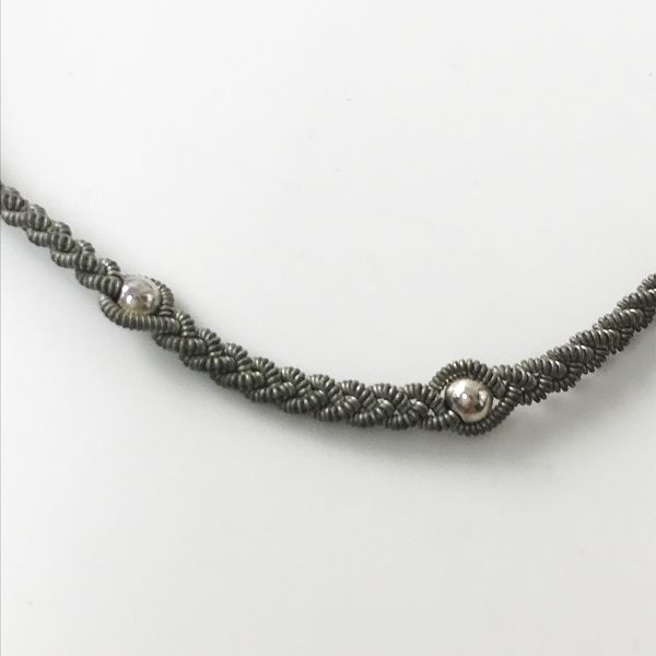 MARIA RUDMAN マリアルドマン　レザー　シルバーコード　ブレスレット セール】 MARIA RUDMAN レザーシルバーコードブレスレット