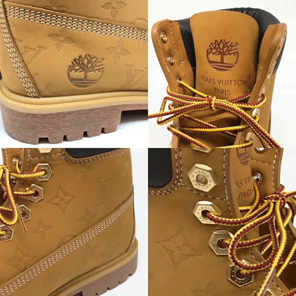 ルイヴィトン LV×Timberland 6-IN アンクルブーツ US8 ベージュ S