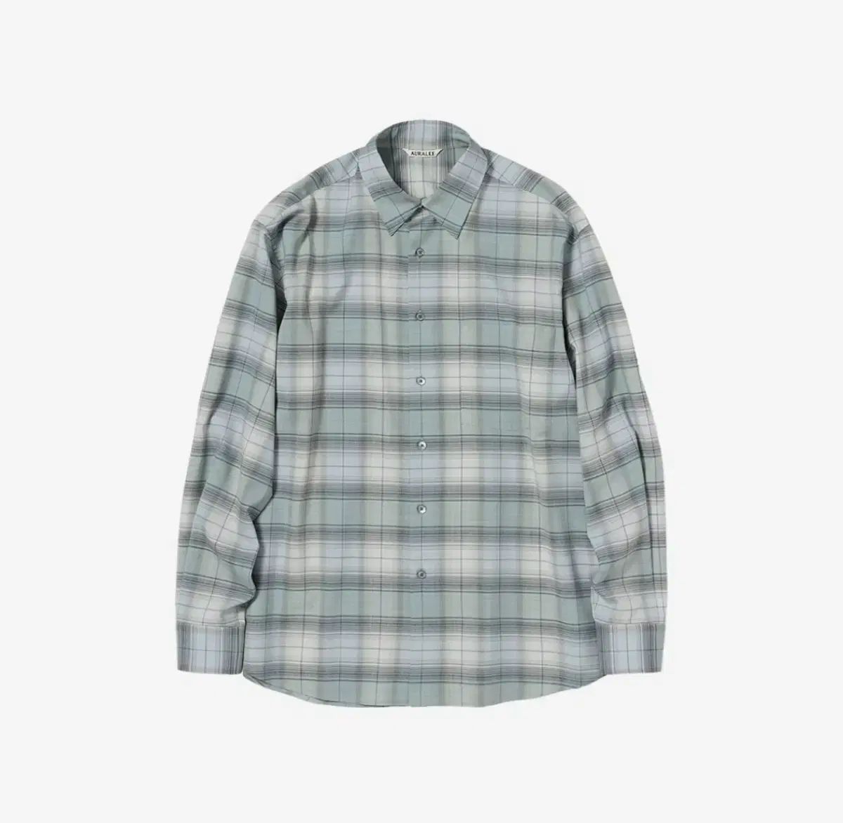 AURALEE チェックシャツ　25ss 25SS AURALEE(オーラリー) ウール チェック シャツ ブルーグリーン 4