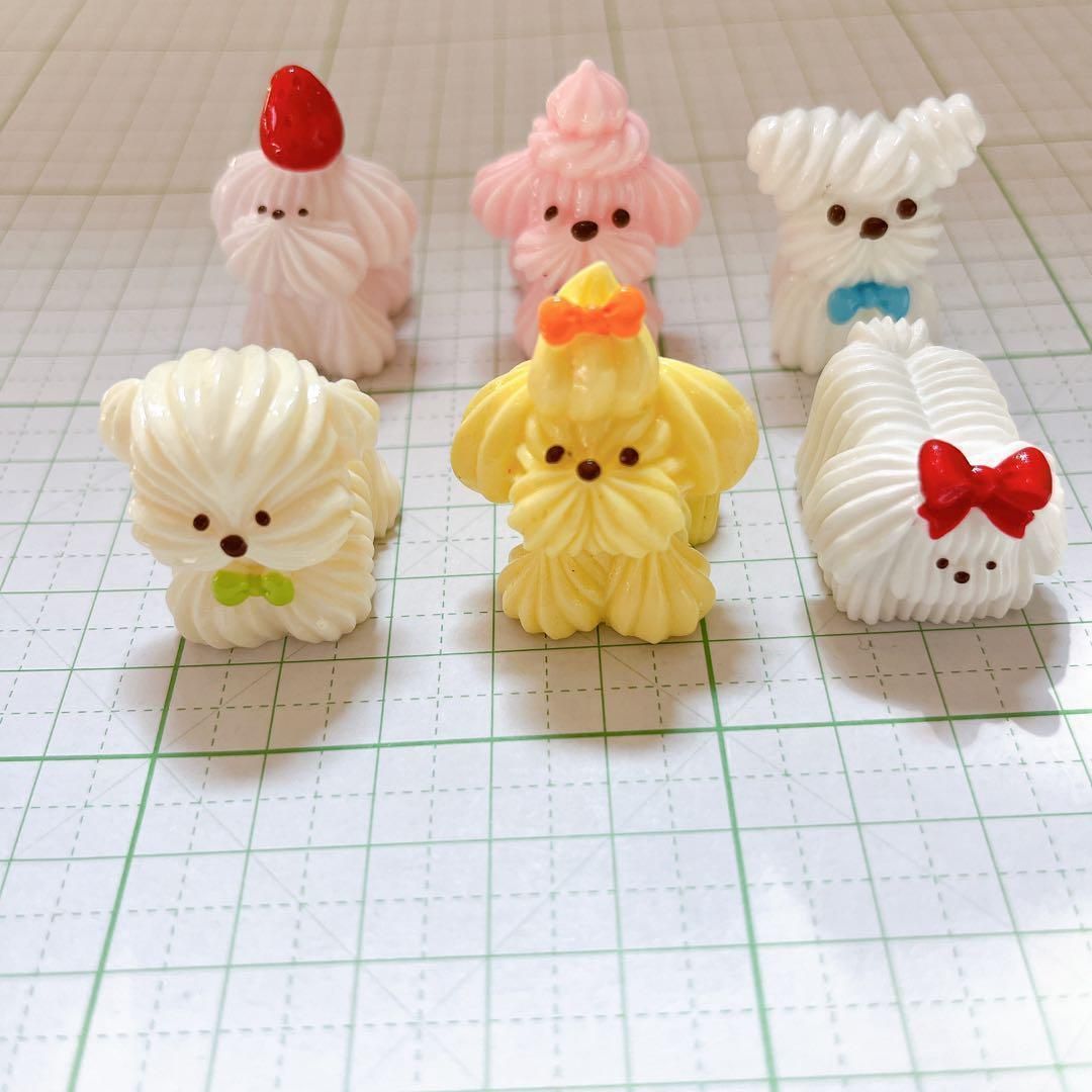 1つ70円】各1点☆デコレーションパーツ 立体 ホイップ 犬 いぬ