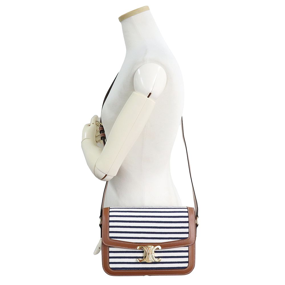 セリーヌ クラシック トリオンフ ショルダーバッグ 斜め掛け カーフ