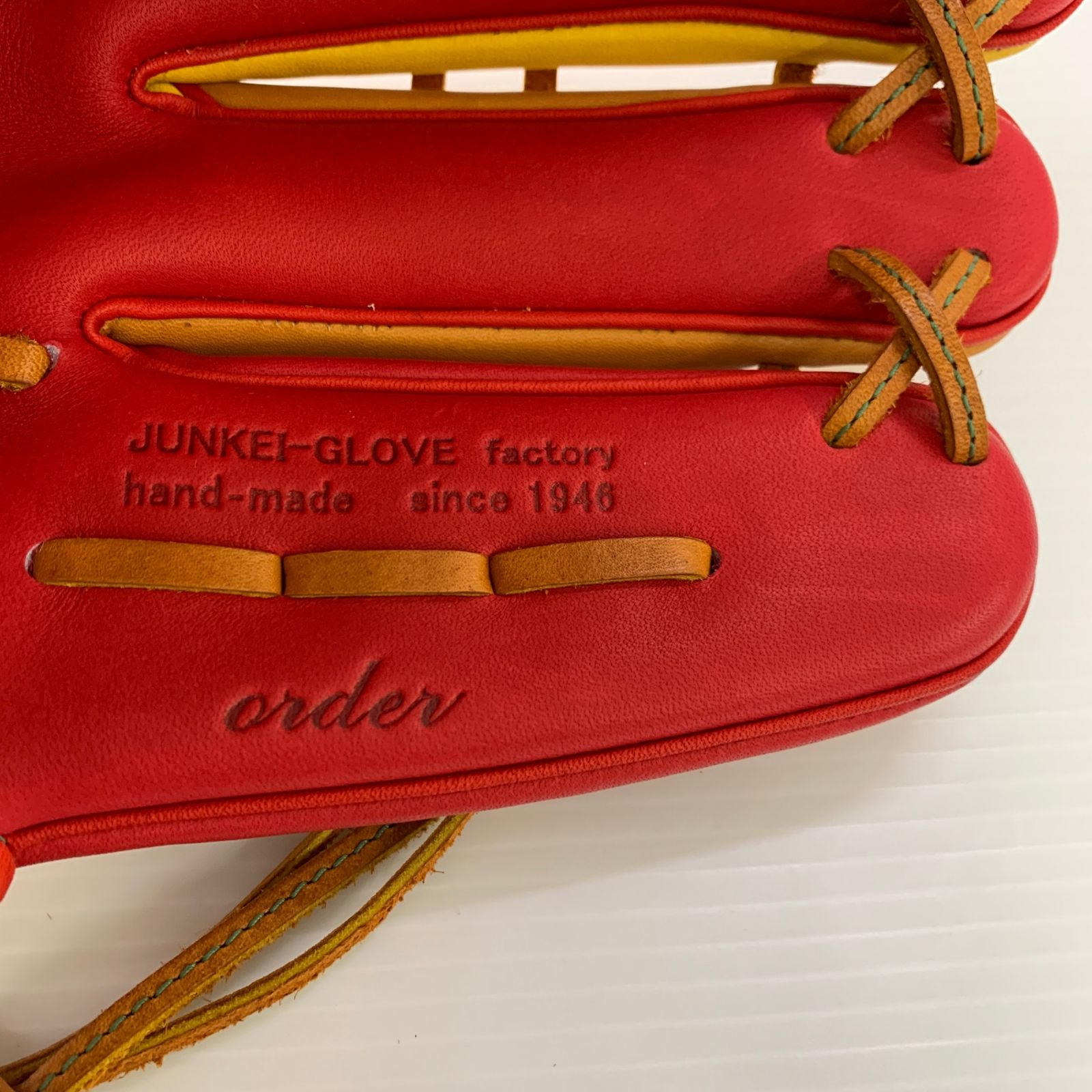 【最新の】 ジュンケイグラブ オーダー 軟式 大人 一般 内野手用 グローブ グラブ 右投げ JG-103AR 品 グローブ袋付き 野球 6257