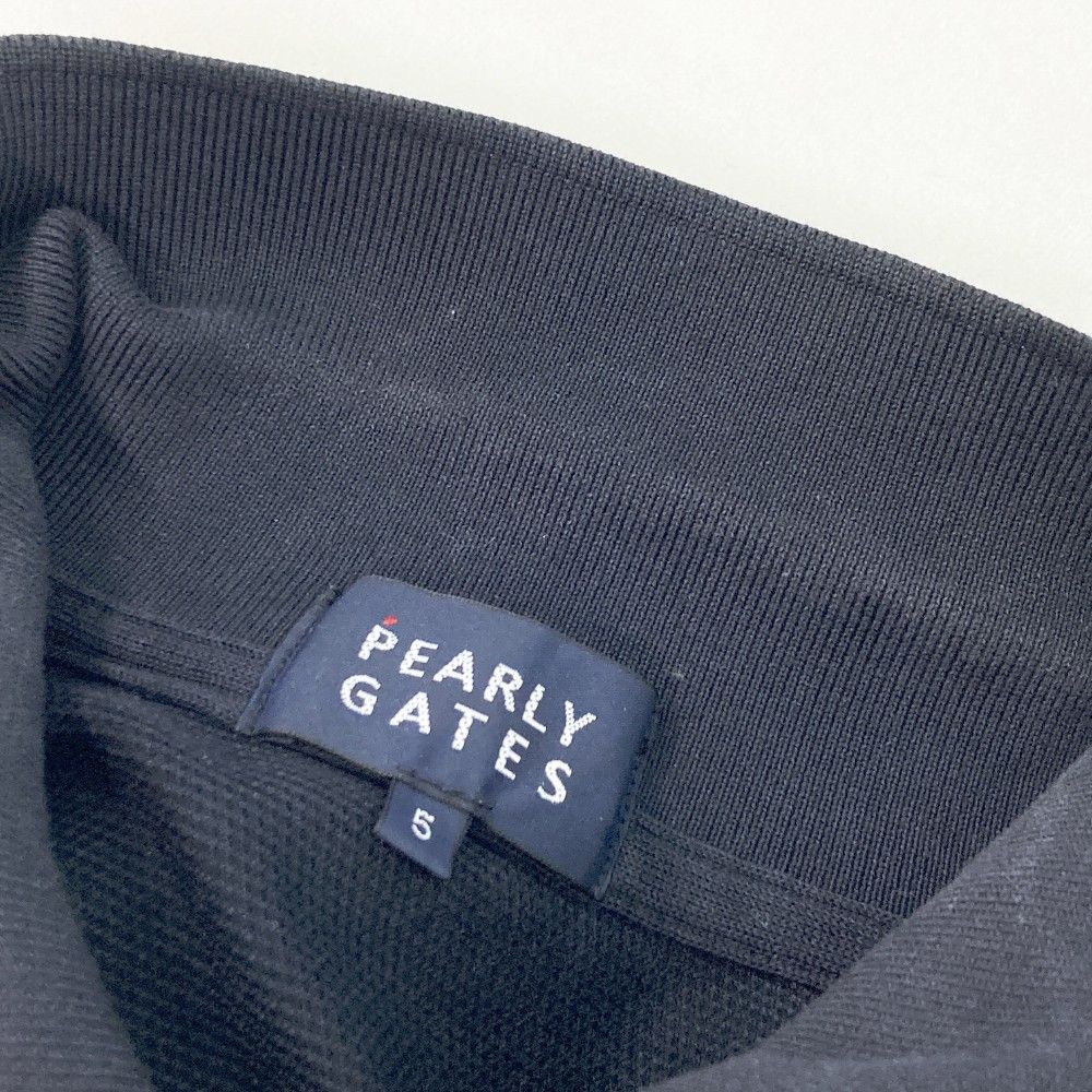 サイズ：5 PEARLY GATES パーリーゲイツ 半袖ポロシャツ ブラック系
