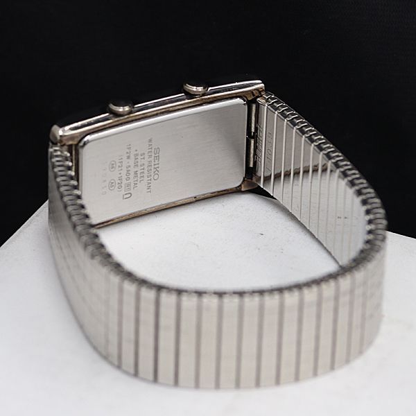 稼動 良品 セイコー ルーセント 1F2W-5A00 QZ デュアルタイム