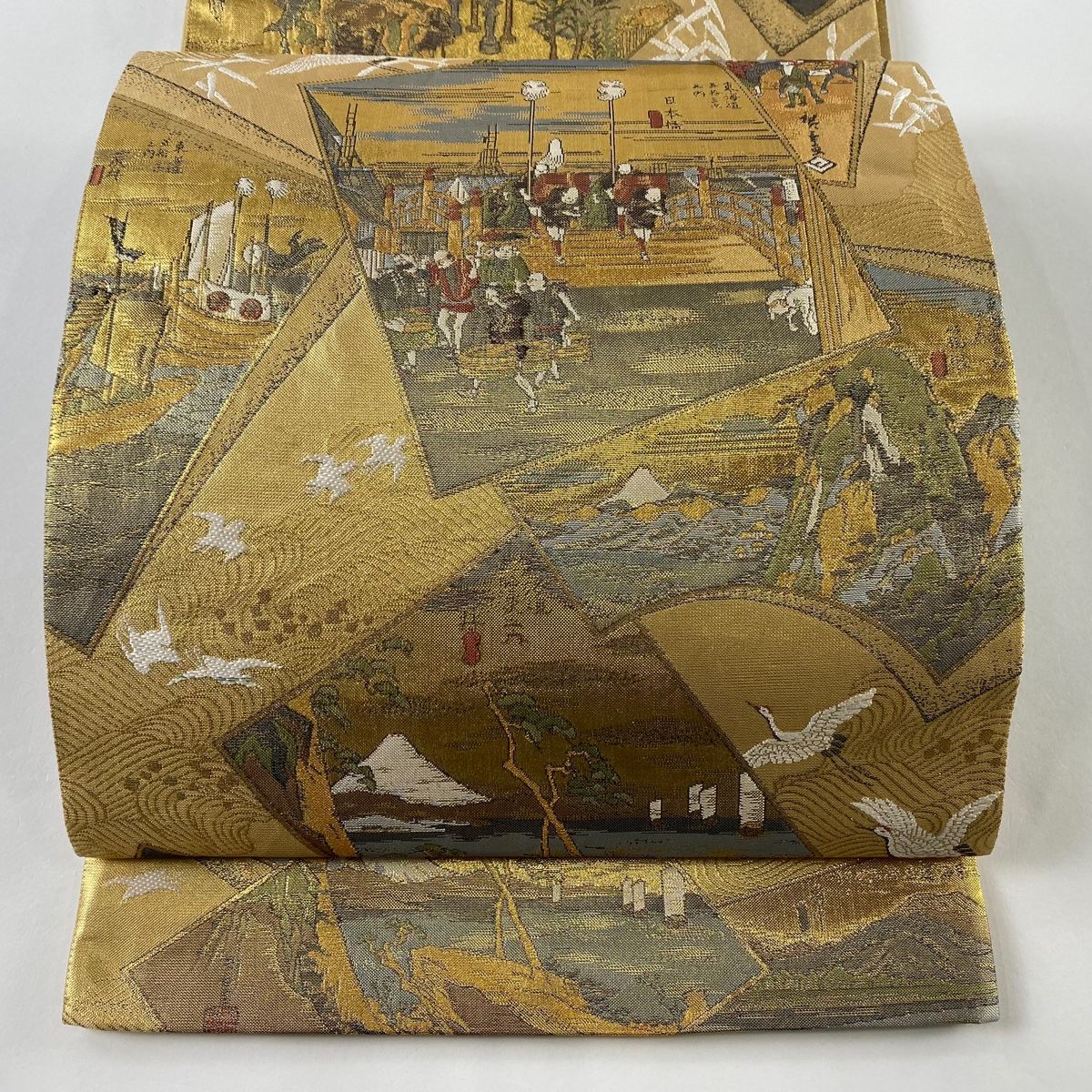 袋帯　未仕立て品　六通　パリ・オペラ座　No.72 P9567 ○高級 正絹 唐織 六通 袋帯 オシドリ 七宝 - メルカリ