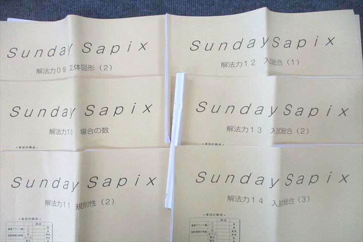 UV25-063 SAPIX サピックス SS特訓 Sunday SapiX 解法力01〜14 数の