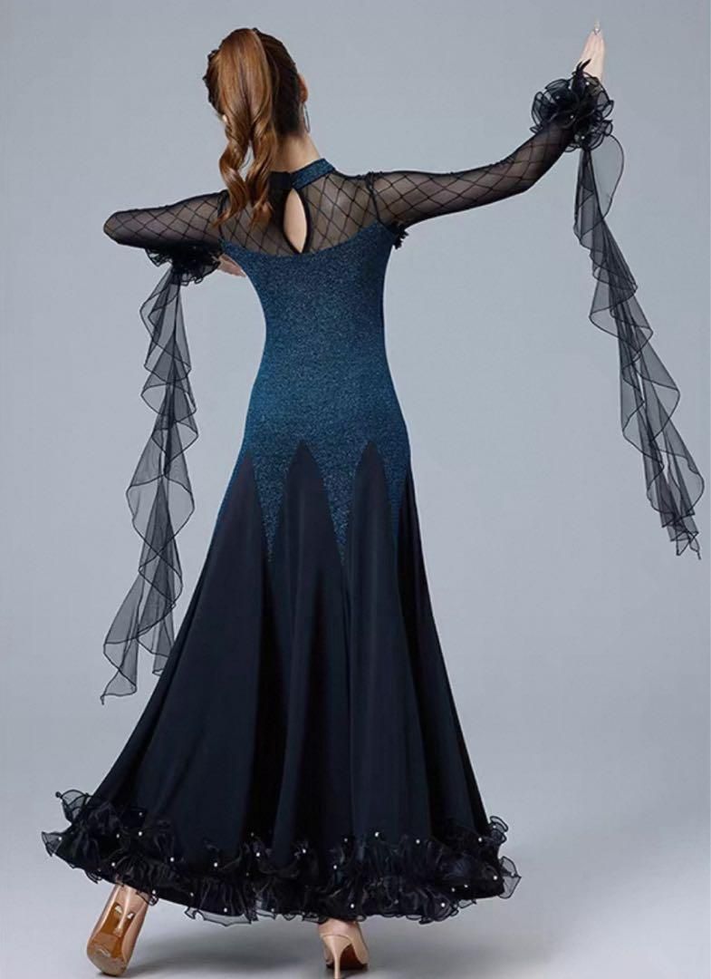 スタンダードドレス❤️競技会 発表会 練習着 胸パット付 新品未使用 スタンダードドレス 競技会 発表会 練習着 胸パット付