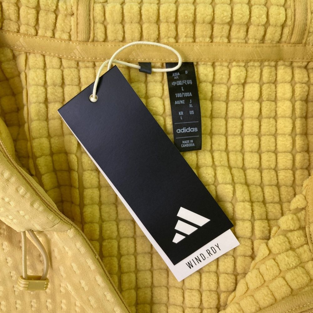サイズ：XL ADIDAS GOLF アディダスゴルフ IW2818 2024年 ハーフジップ ベスト  ベージュ系 [240101474666] ゴルフウェア メンズ ストスト 新品】ADIDAS GOLF アディダスゴルフ IW2818 2024年 ハーフ