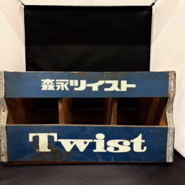 森永Twist 木製 配達箱 瓶 昭和 レトロ 41.5x26.5x22.5 07030202 15