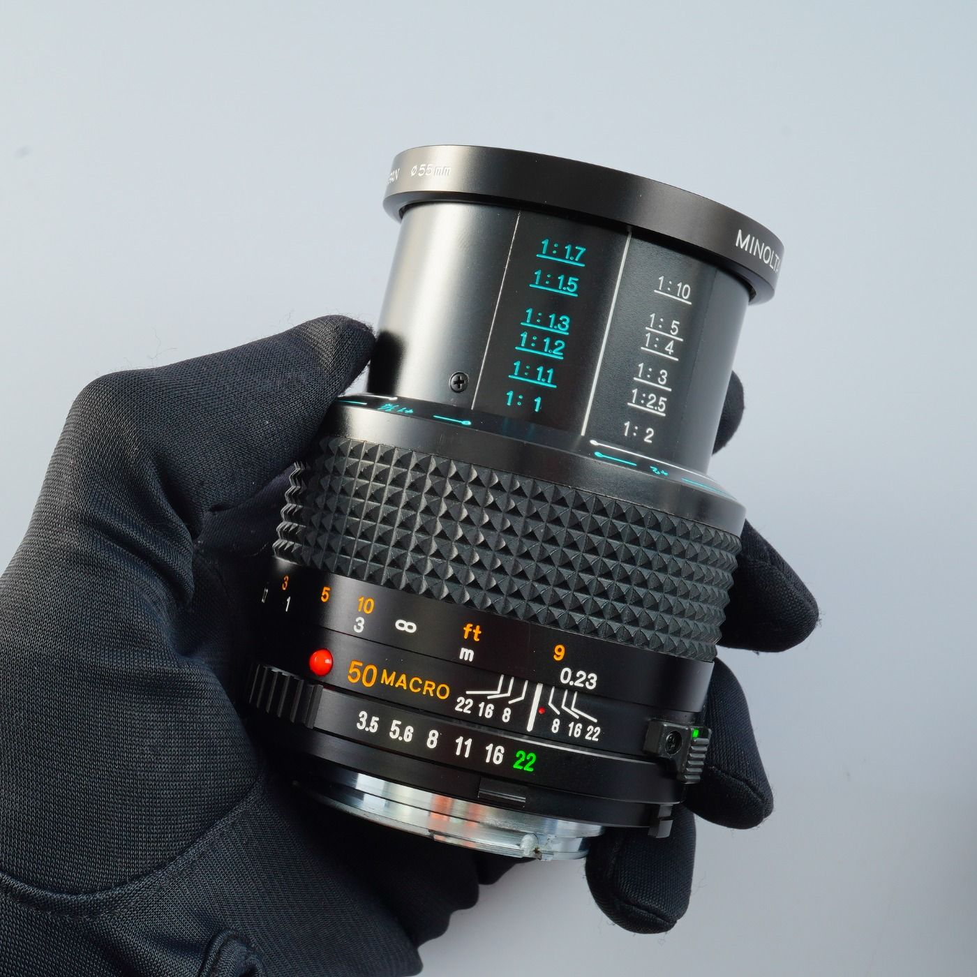 MINOLTA ミノルタ New MD 50mm F/3.5 MACRO + 1:1 Extention Tube