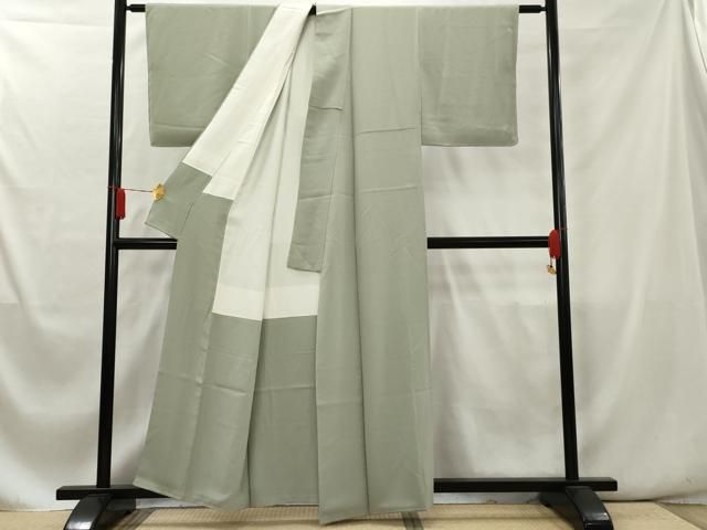 平和屋着物▽上質な色無地 単衣 白花色 正絹 逸品 AAAU8550fy 平和