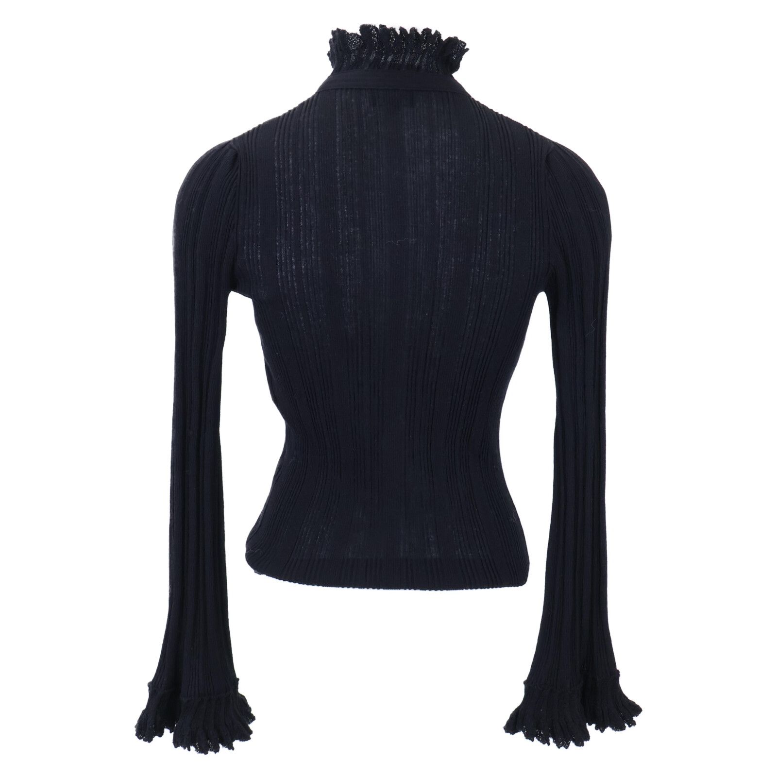 CHANEL シャネル ﾌﾞﾗｯｸ ｺｺﾎﾞﾀﾝ ｺｯﾄﾝ×ﾅｲﾛﾝ ﾆｯﾄ P63074 34 - メルカリ 