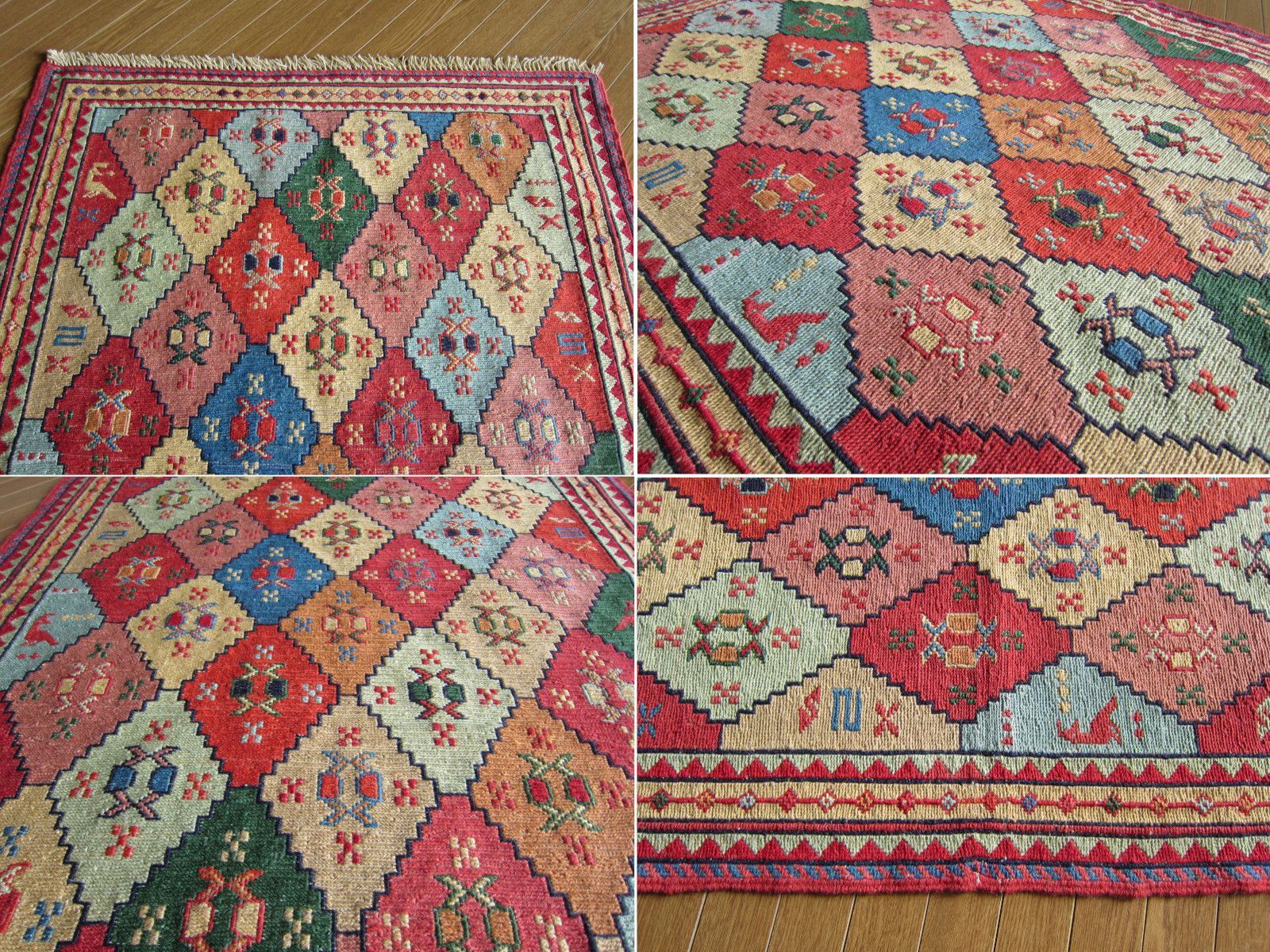 97×80】イラン直輸入☆アゼルバイジャン産キリム・KILIM□1956 97×80】イラン直輸入☆アゼルバイジャン産キリム・KILIM□1956