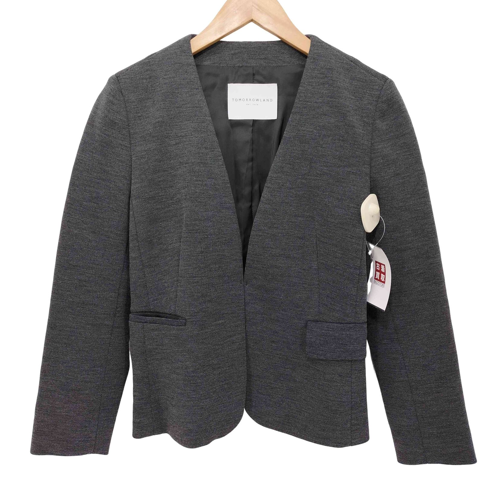 【美品】トゥモローランド デプレ　ノーカラージャケット　tommowland カラミ ノーカラージャケット｜トゥモローランド 公式通販