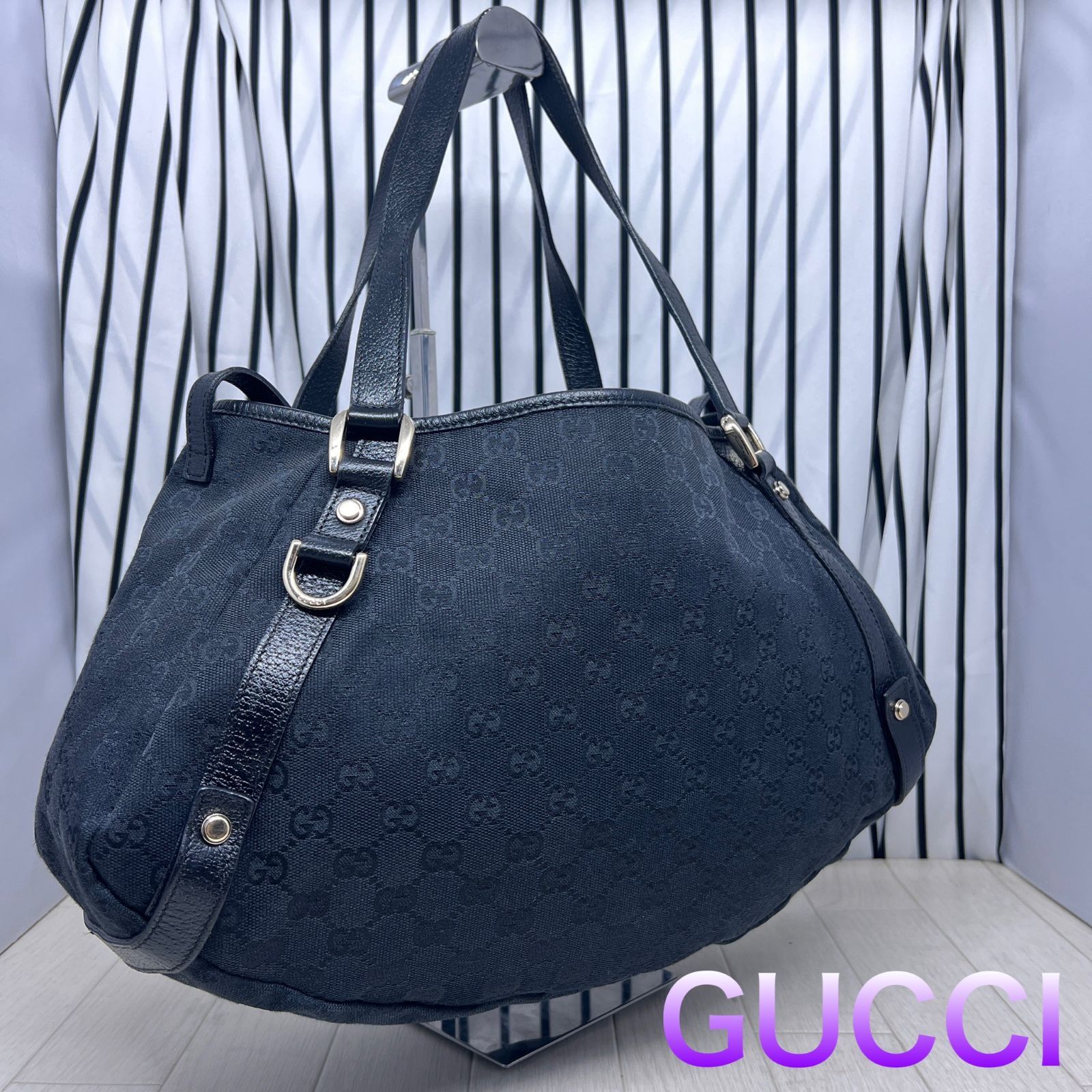 【美品】GUCCI×グッチ A4収納可能GG柄 トートバッグ