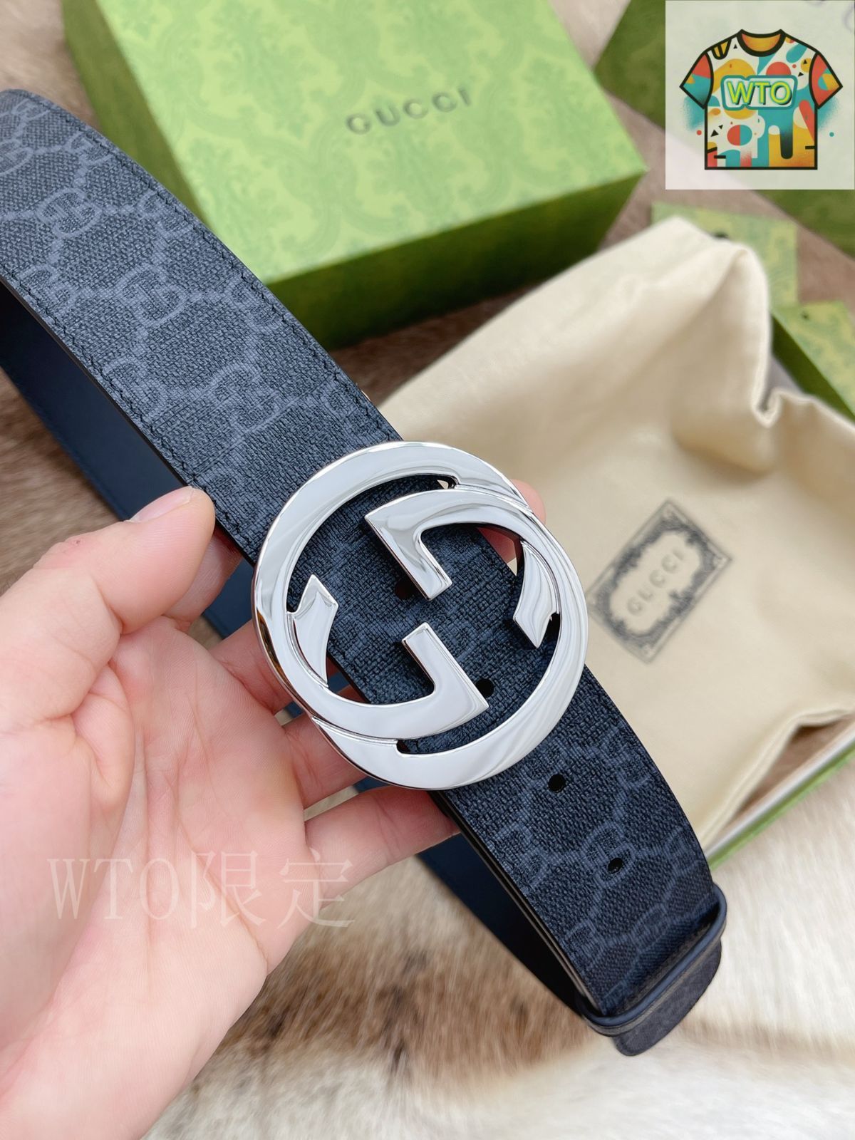 夢❗️即購入大歓迎✨【正規品】GUCCI GGベルト 紺 グッチ ベルト ダブルG[品番：AXEB0032969]｜AXES（アクセス）の