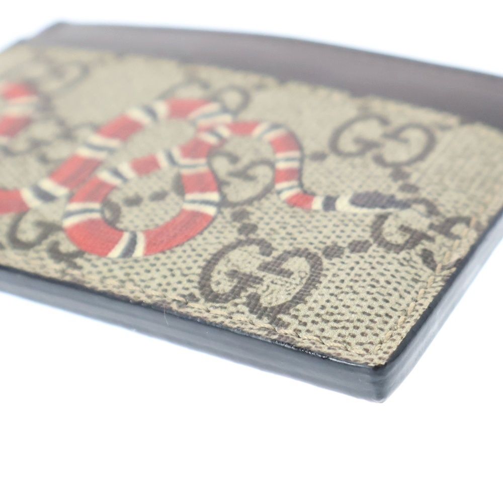 GUCCI グッチ キングスネークプリント GGスプリーム カードケース