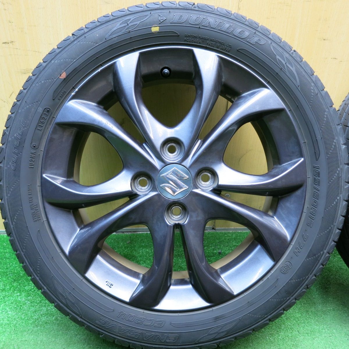 バリ溝！23年！8.5分☆スズキ ソリオ 純正 165/60R15 ダンロップ 