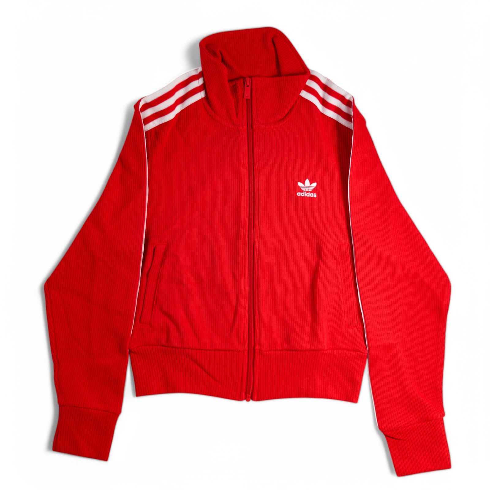 adidas アディダス オリジナル ニットジャージ RED スリーストライプ サイズL