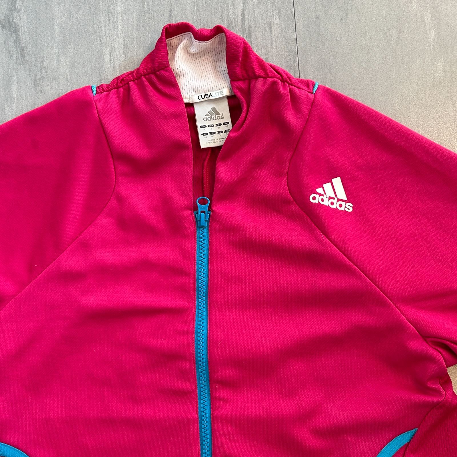 adidas ピンク ジップアップジャケット adidas ピンク ジップアップジャケット - メルカリ