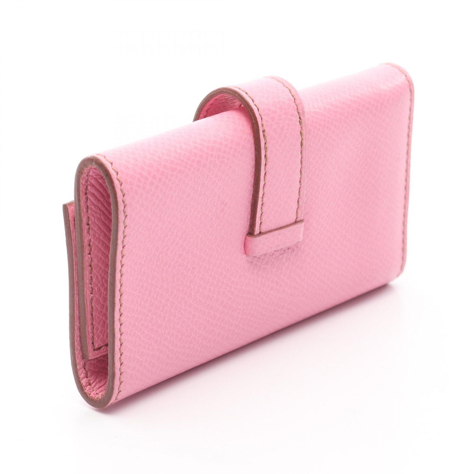 エルメス HERMES キーケース キーリング レザー クロシェット □B刻印 黒 /YI7 レディース HERMES(エルメス) ベアン キーケース ローズアザレ ピンク シェーブル