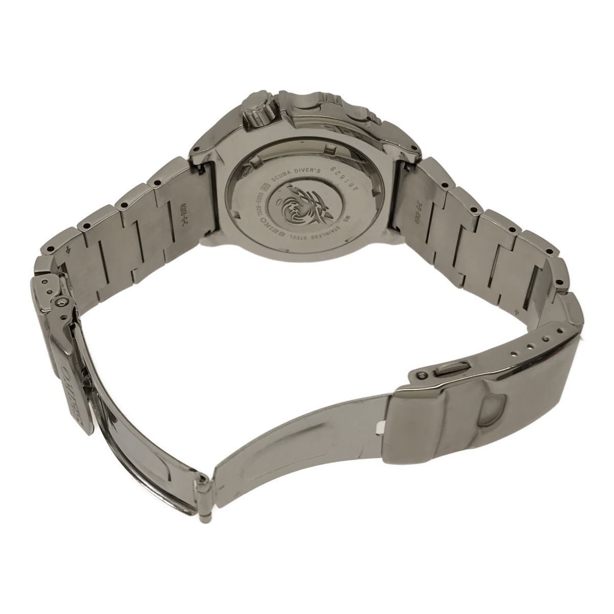 腕時計 セイコー SEIKO 7S26-0350 ダイバーズウォッチ 黒文字盤 AT 