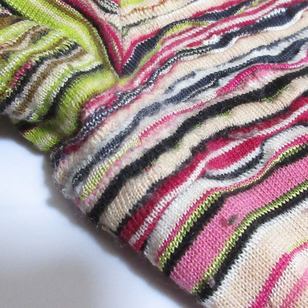 良品 MISSONI ミッソーニ ボーダー柄 長袖 ハイネック ニット