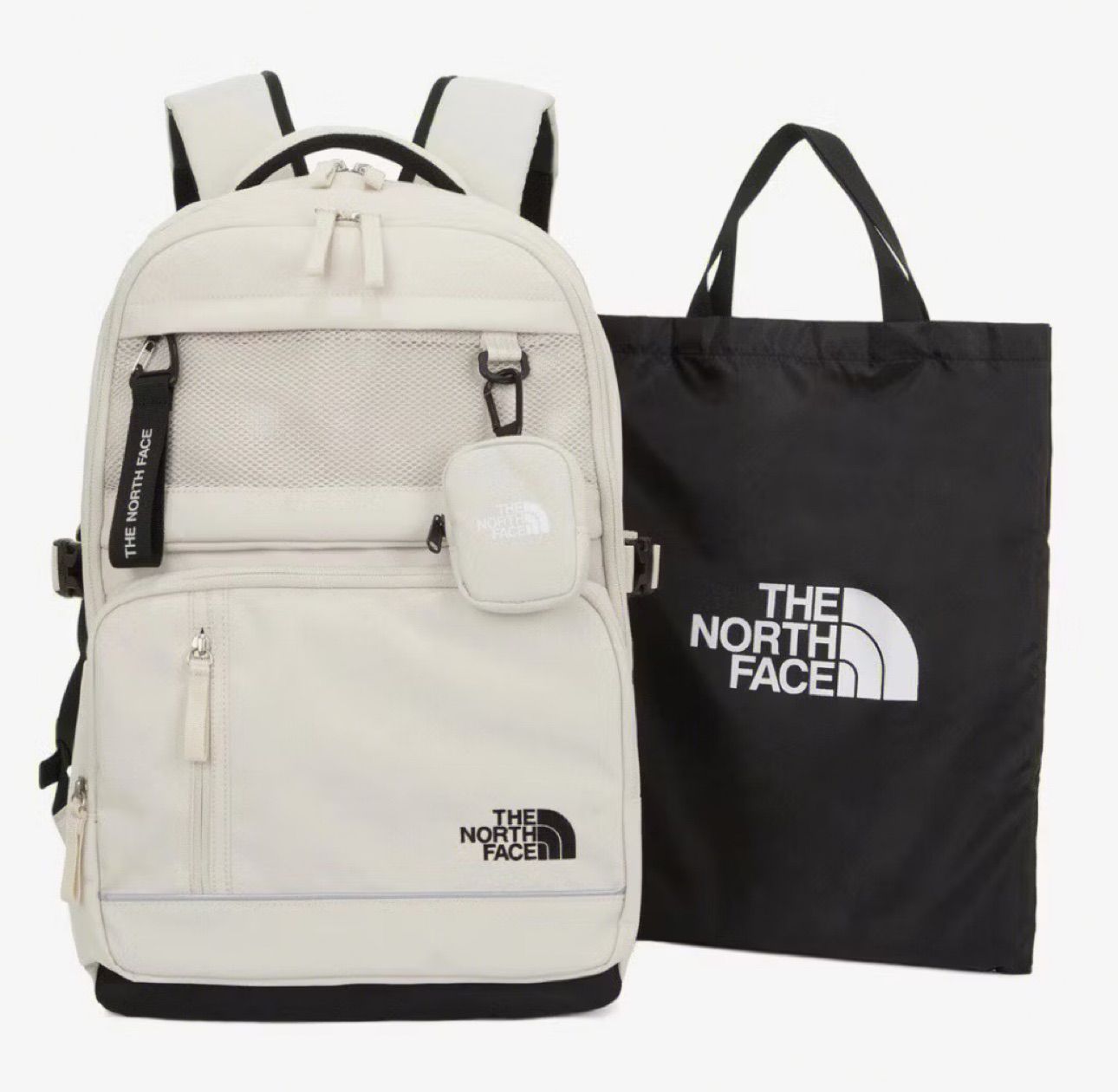 【新品 人気モデル】 ザ ノースフェイス リュック 通学 30L THE NORTH FACE WHITE LABEL ポーチ付き バックパック ホワイト メンズ レディース AW