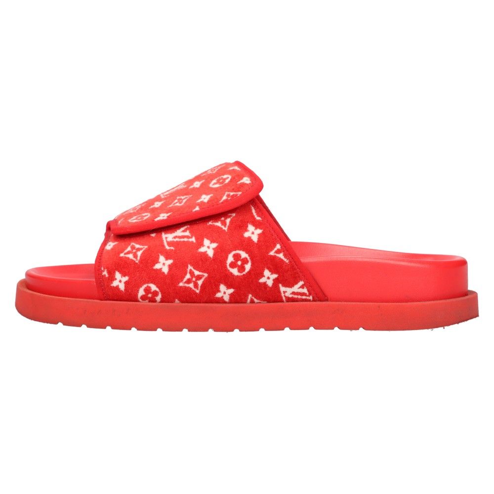 LOUIS VUITTON (ルイヴィトン) 23SS マイアミ・ライン モノグラム サンダル ミュール FD0233 1ABFU6 レッド/ルージュ
