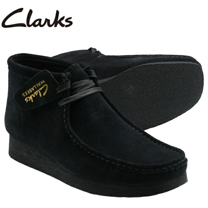 CLARKS 26161529 クラークス ワラビーブーツ2 BLACK SUEDE ブラックスエード ブーツ 靴幅 M|ミディアム US8.0 24.5