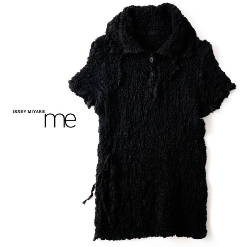 me ISSEY MIYAKE◇春夏◇極上◇ワッシャー凹凸ちりめんプリーツ 