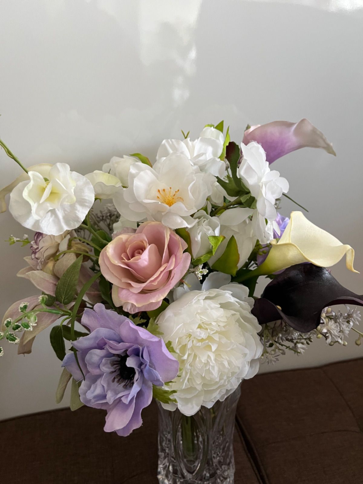 アーティシャルフラワークラッチブーケ クリアランス アーティ